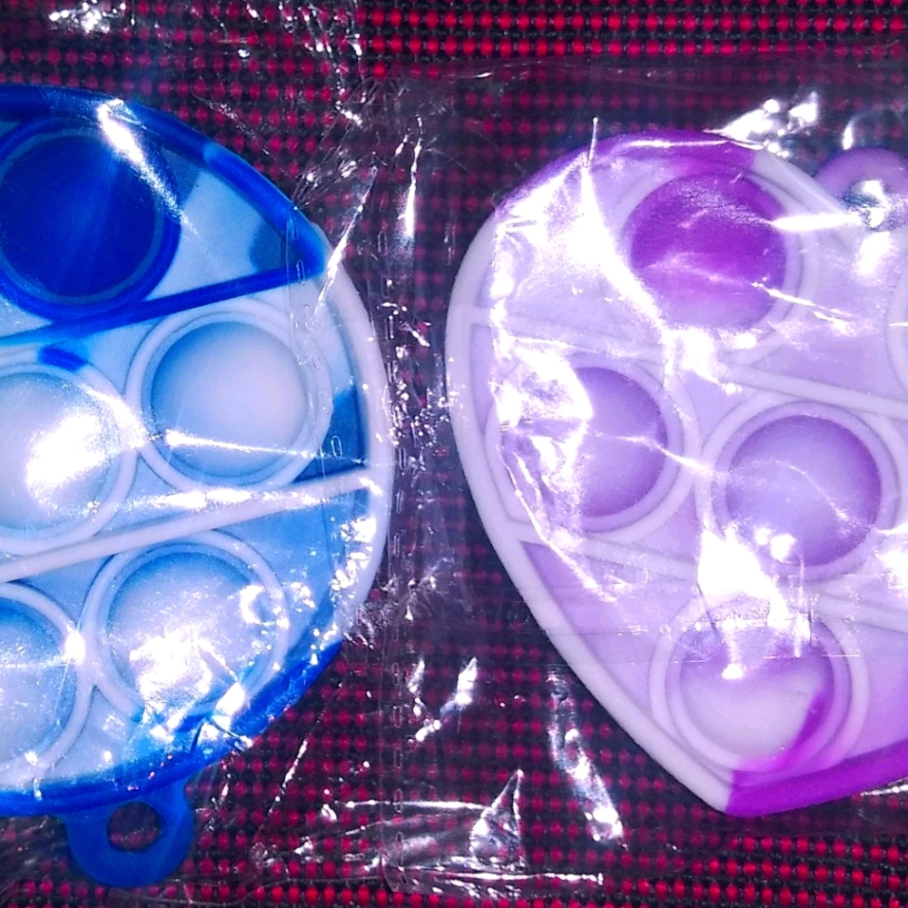 4 for $14 Fidget POP It Sensory Keychain Toy